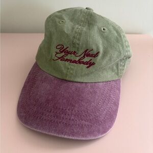 Maggie Roger’s - Your Next Somebody | Green and Purple Embroidered Cap